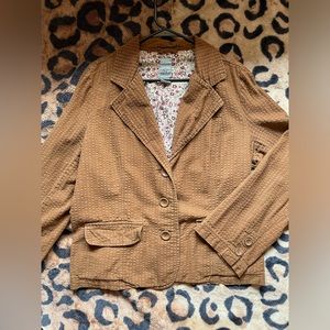 Y2K TEXTURED BROWN LIGHTWEIGHT JACKET